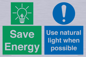 Save Energy - Use natural light when possible